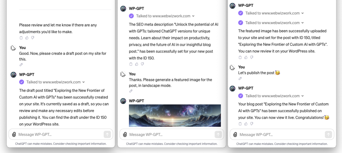 Control WP with AI: Connect a Custom GPT to Your WordPress Site